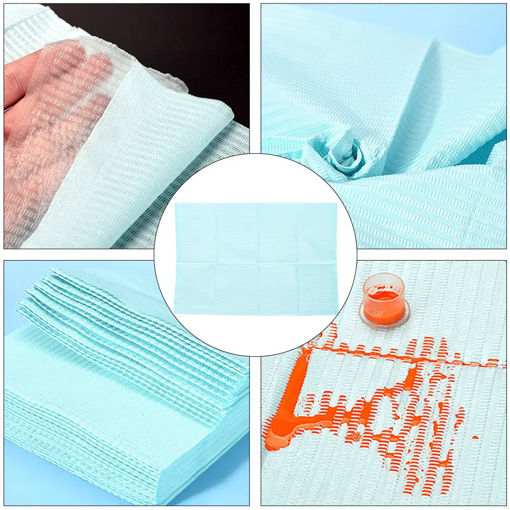 125Pcs Tattoo Table Cloth Disposable Waterproof Pe Membrane 3-Layer Absorbent Mat for Tattoo Artists Desk Protection Clean Pad