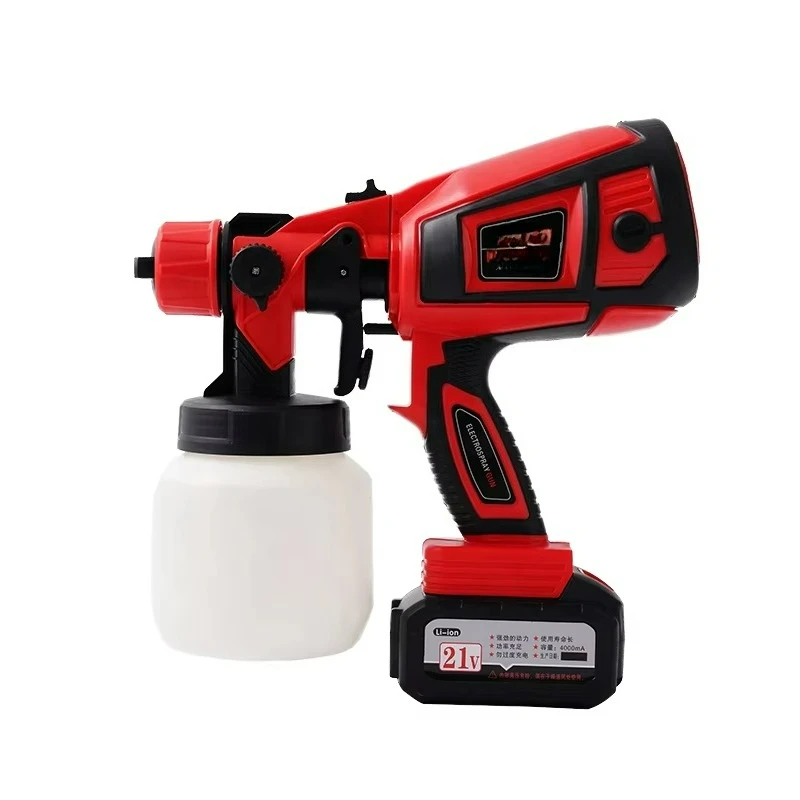 Large capacity 21v electric airless sprayer battery powered DIY pressure sprayer industrial household wire drawing