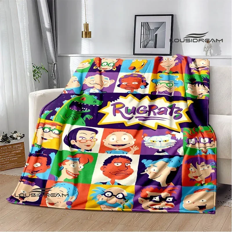 3D Cartoon R-rugrats Blankets Picnic blanket blankets for beds Flange Warm blanket Home travel blanket bed linings birthday gift