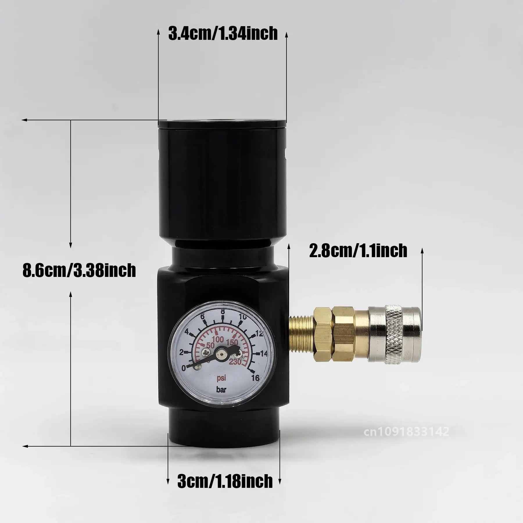 HPA Air 0-150psi Low Pressure Regulator Portable Accessories for Pneumatic Tools Micro CO2 Regulator American Standard Adapter