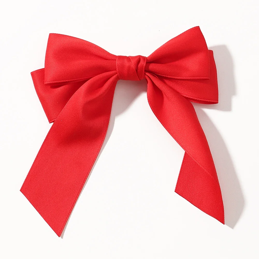 ขายส่ง 1 ชิ้น/ล็อตผู้หญิง Bows Hairclip สีทึบ Cheer Bow Barrettes สําหรับสาว Ins Academic สไตล์ Hairgripes สําหรับผม Headwear