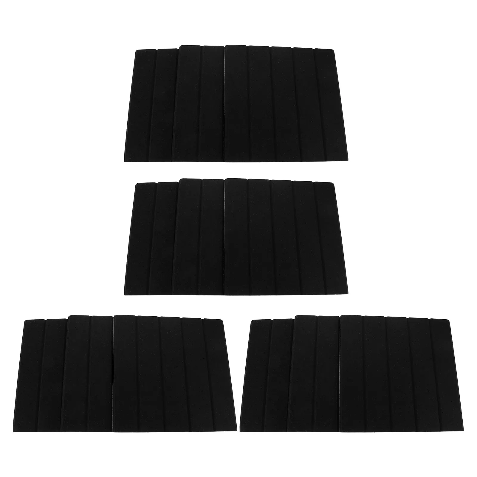 Pannelli murali per isolamento acustico da 12 pezzi Materiale in polietilene Facile installazione Assorbimento acustico Teatri Uffici Pannello da parete in poliestere