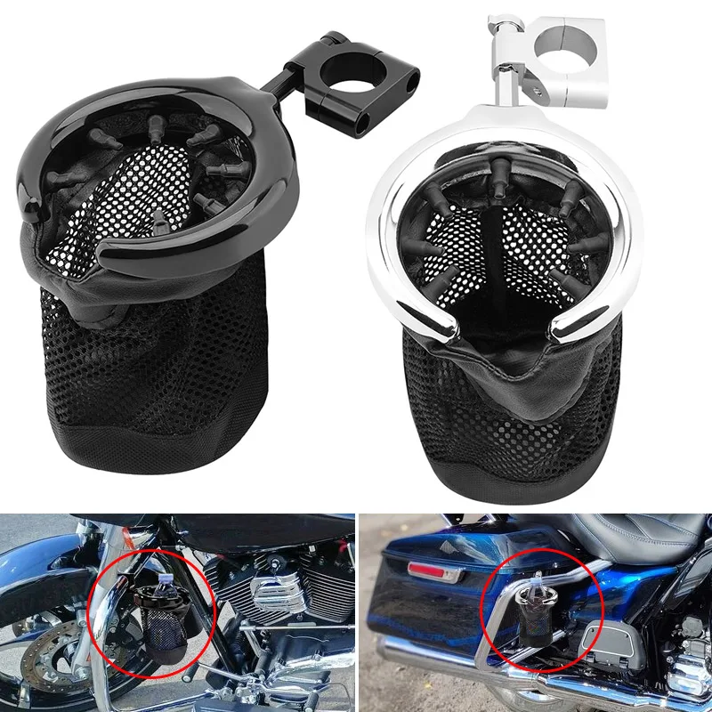 

Motorcycle Universal 32mm Handlebar Drink Basket Bottle Drink Cup Holder For Harley Touring Sportster Honda Yamaha Kawasaki