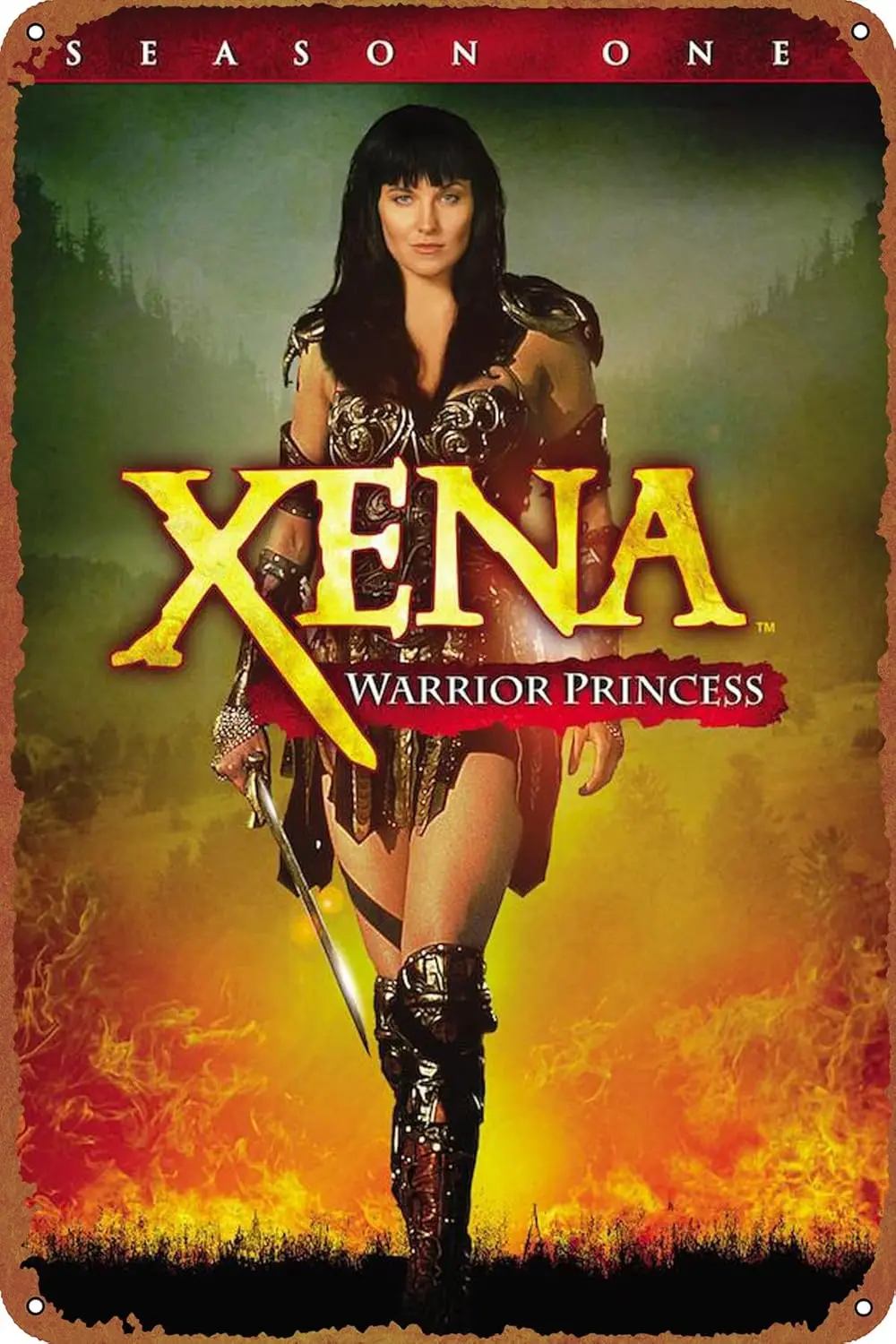 Xena: Prinzessinnen-Poster, Metallplakette, Blechschild, Vintage-Metall, Pub, Club, Café, Bar, Zuhause, Wandkunst, Dekoration, Poster, Retro, Aluminium