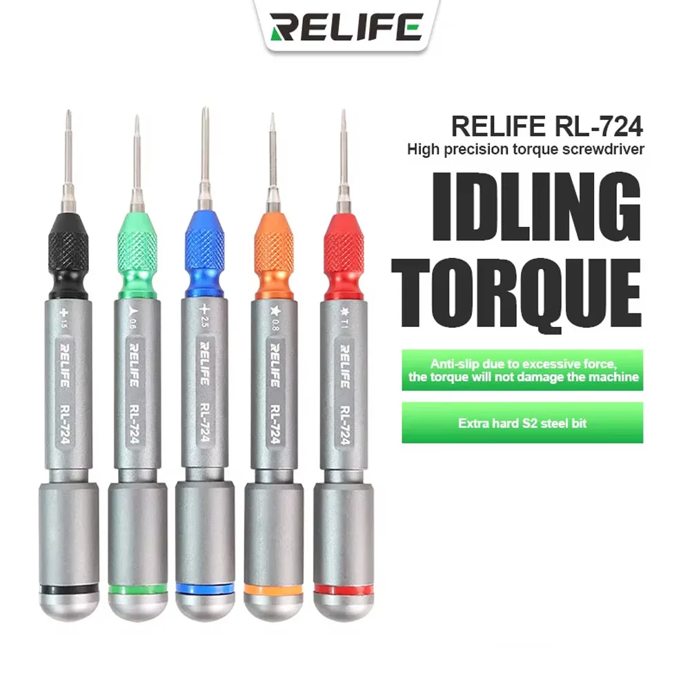 RELIFE RL-724 High-Precision Torque Screwdriver Extra Hard S2 Steel Bit Anti-skid Design For Mobile Phone Tablet Computer Repair