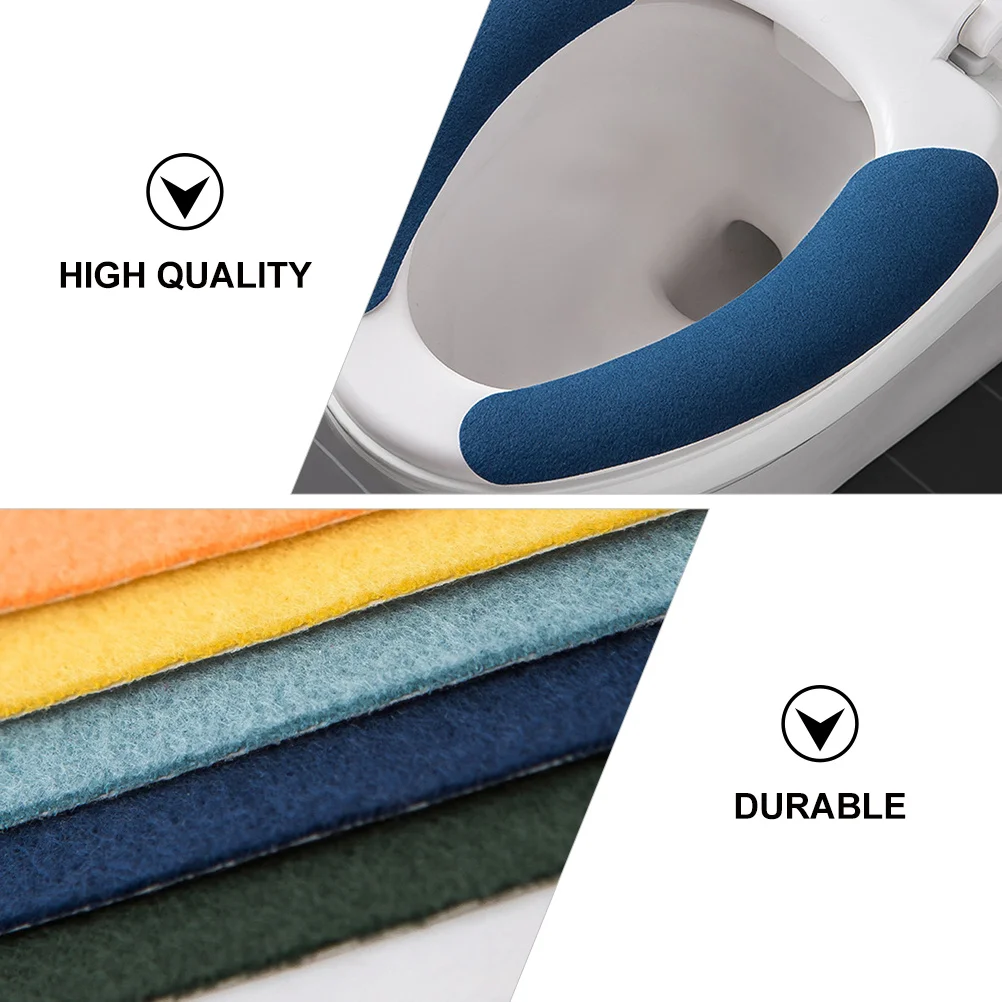 

10Pairs Toilet Seat Covers High-Quality Soft Warm Bathroom Cushions for Universal Standard Toilets Machine Washable