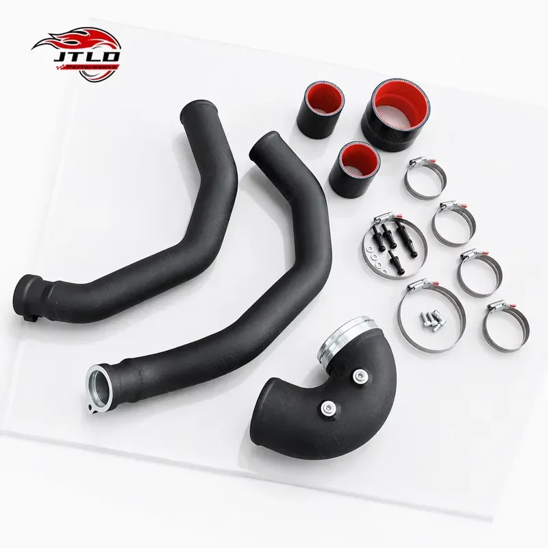 JTLD High Performance Charge Pipe Kit for BMW M3 F80 M4 F82 F83 S55, Intercooler Boost Tube With Silicone Coupler Clamps