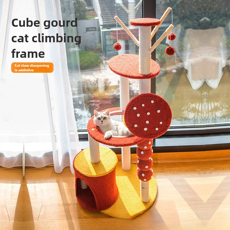 

Cat Climbing Frame Cat Nest Tree Integrated Large Cat Rack Scratching Board Jumping Platform Sword Hemp Rope Space Capsule