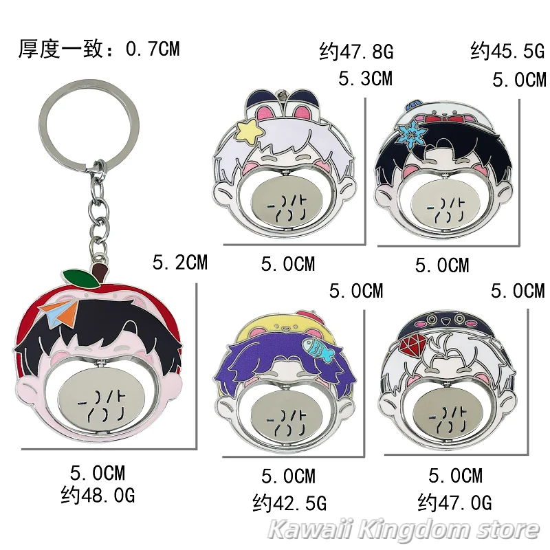 Love and Deepspace Rafayel Zayne Xavier Sylus Caleb Anime Cosplay Metal Q-version Rotate Pendant Big Mouth Spinning Out Jewelry