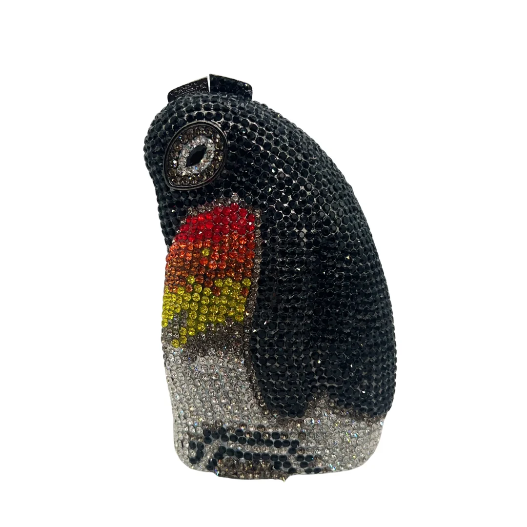 Penguin Silhouette Clutch, Antarctic Theme Evening Bag for Women. OEM Custom Wildlife Purse, Low MOQ Wholesale from Factory Dire