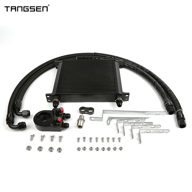 Engine Oil Cooler Kit For Toyota Patrol Y61 Engine Radiator Oil Filter Sandwich Plate Adapter AN10 radiador