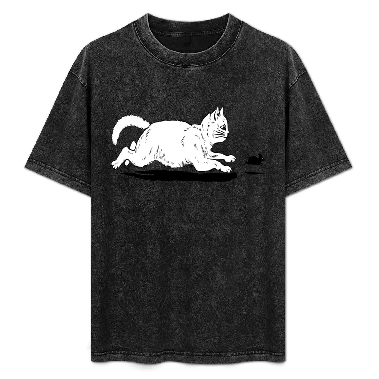

Cat and Mouse Chase T-Shirt Daily Wear Plain Short Sleeve Shirt