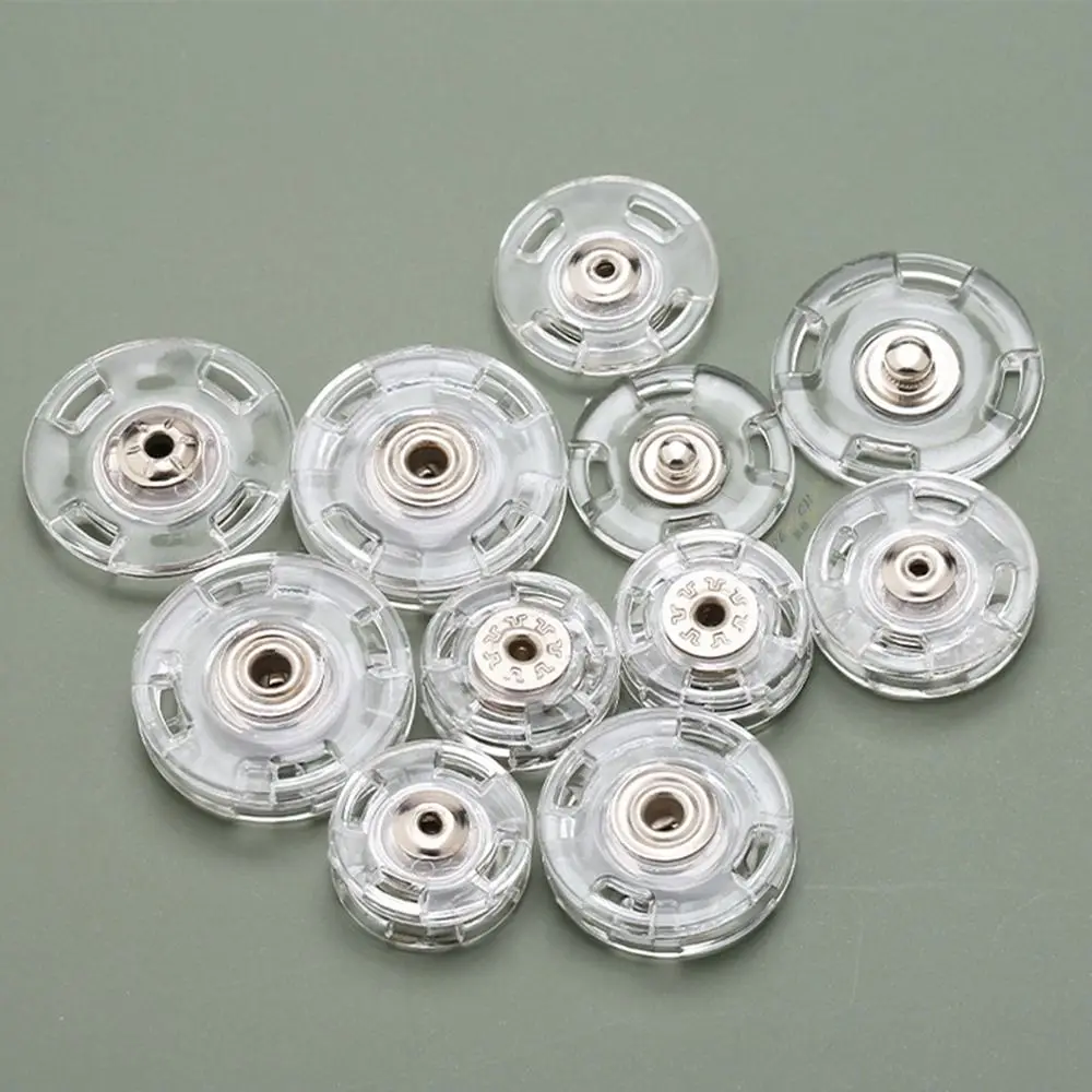 10 PCS Delicate Invisible Snap Button Simple Durable Transparent Snap Button Universal Round Fastener