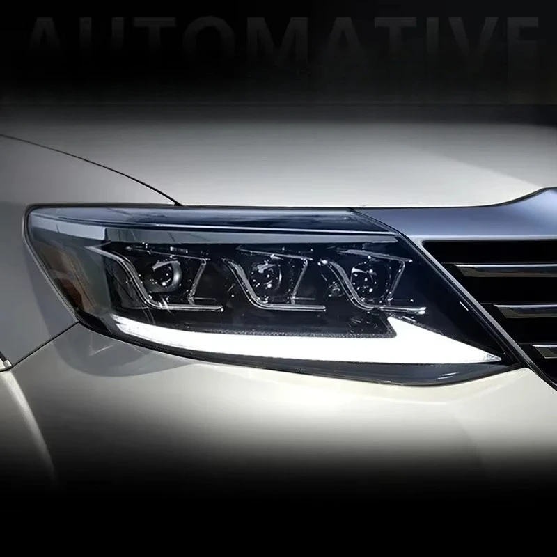 FT Car Lights for Fortuner Headlights 2011-2015 3 Eye LED Projetor Headlamp Daytime Running Light Automotive Accessories