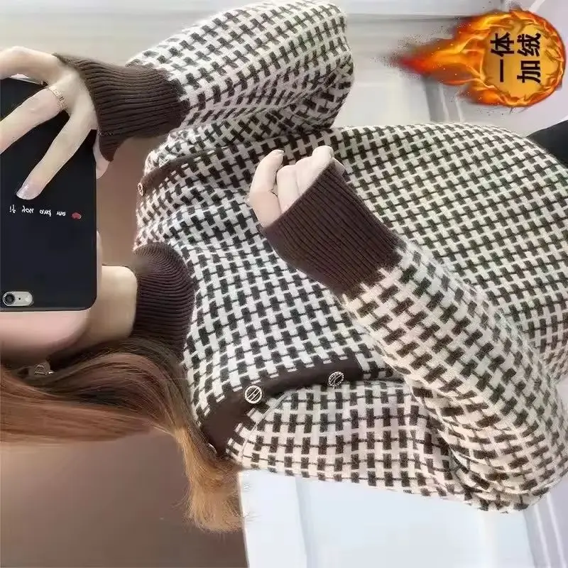 

Осень-зима 2026, цельный кашемировый свитер, женское новое пальто, пуловер с полувысоким воротником, женский трикотаж, нижняя рубашка, топы