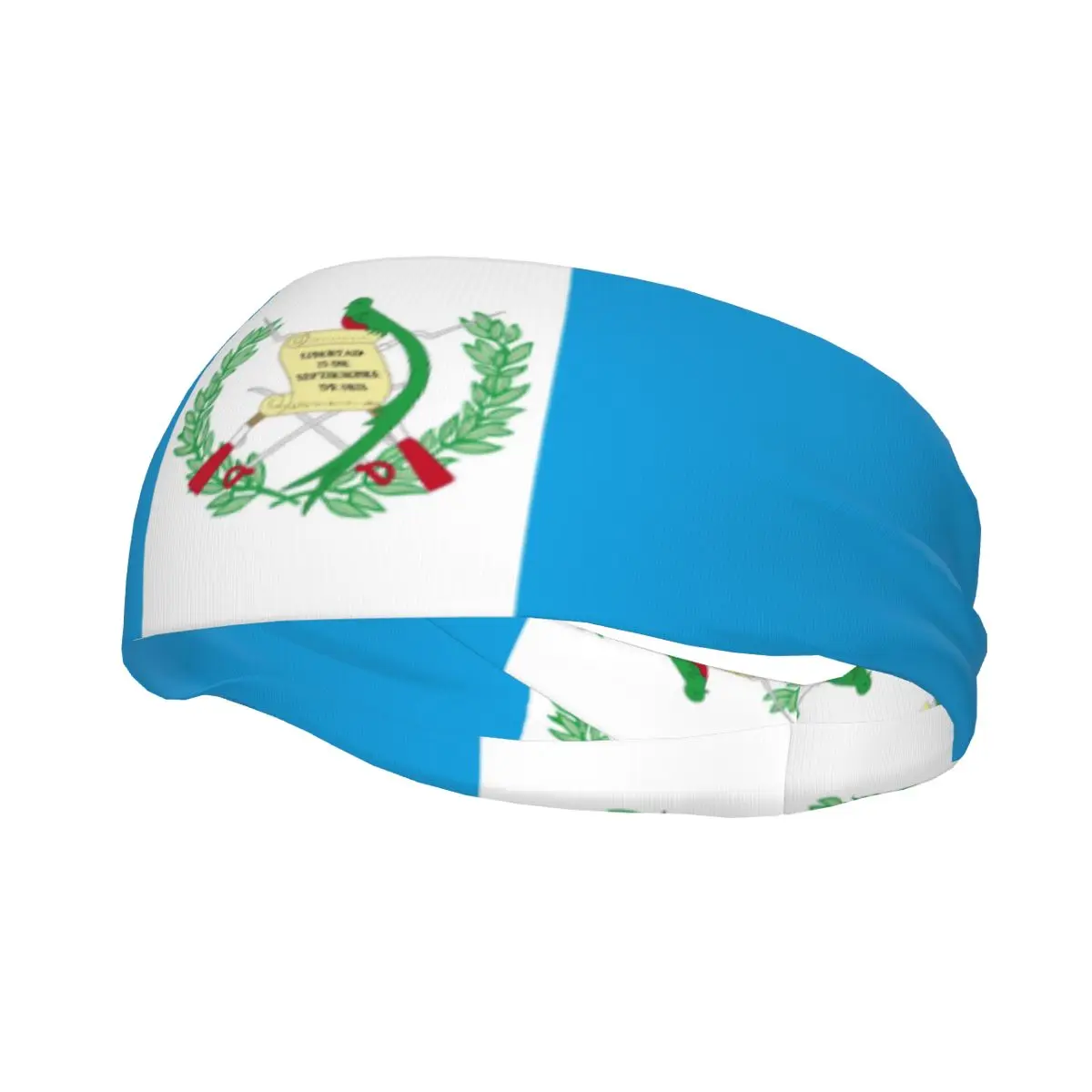 

Sports Headband Guatemala Flag Stripes Running Fitness Sweatband Absorbent Cycling Jog Hair Bandage