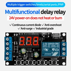 Micro USB Time Delay Relay DC 5-30V LED Display Automation Cycle Delay Timer Control Off Switch Delay Time Relay 5V 12V 24V