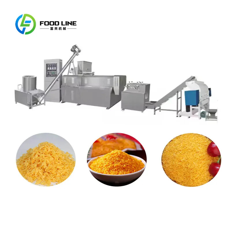 Custom Multi Functional Bread Crumb Manufacturing Line Multi Flavor Color Adjustment For Multifarious Snack Processing Factory