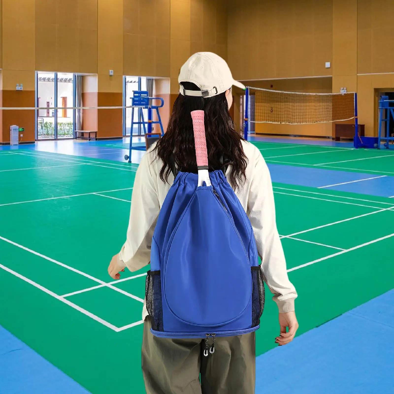 

Versatile Tennis Backpack Nylon Sports Bag Adjustable Straps Racket Holder for Pickleball and Racquet Sports Bags