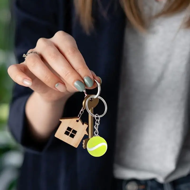 

Tennis Ball Key Chain Tennis Ball Keychain & Sport Keychains Tennis Ball Keychain Sport Keychains School Reward Toys Colorful