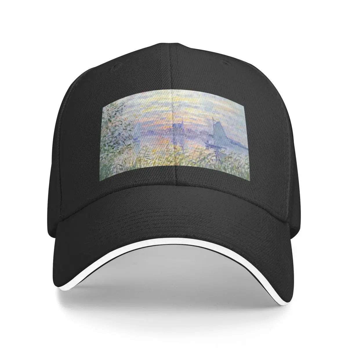 Claude Monet Soleil Couchant Sur la Seine à Lavacourt - Sunset on The Seine Baseball Cap Cosplay Hood Men's Caps Women's