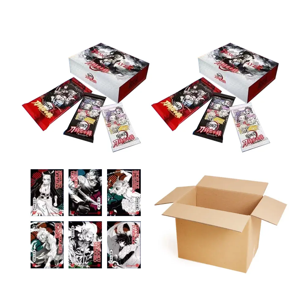 Wholesale Kami Demon Slayer Cards Anime Booster Pack Box PR Kamado NezAuko Shinobu Rare Board Kid Birthday Game Toy Gift