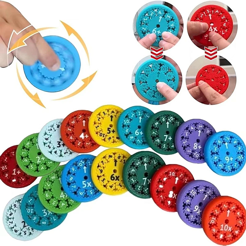 New Hot-selling Math Fidget Spinners 9-piece Educational Spinning Toy Fidget Spinner Set For Learning Arithmetic