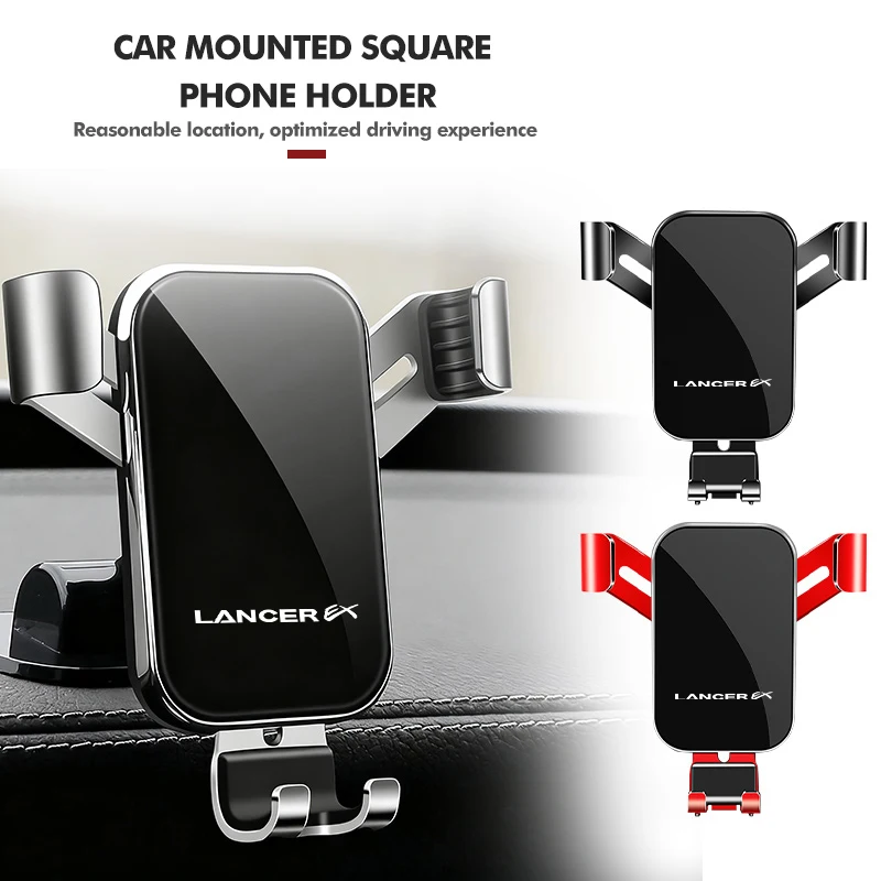 Suporte de Telefone para Carro Mitsubishi com Logo Gravity, Montagem em Saída de Ar, Suporte GPS para Ralliart Lance XL L200 EX10 ASX EX Outlander Del