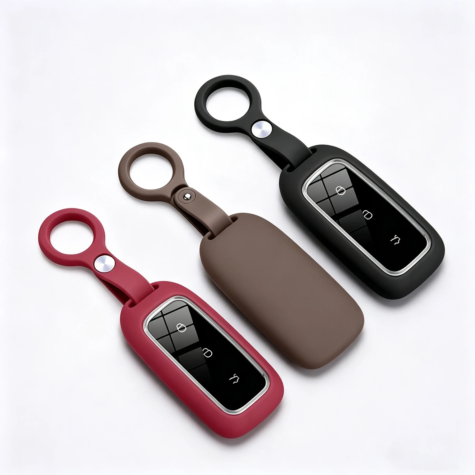 

For Geely Galaxy E5 Silky Silicone Car Key Case For Geely EX5 Proton E.MAS 7 L6 MAX Plus AIR PRO Starship E8 Texture Key Caps