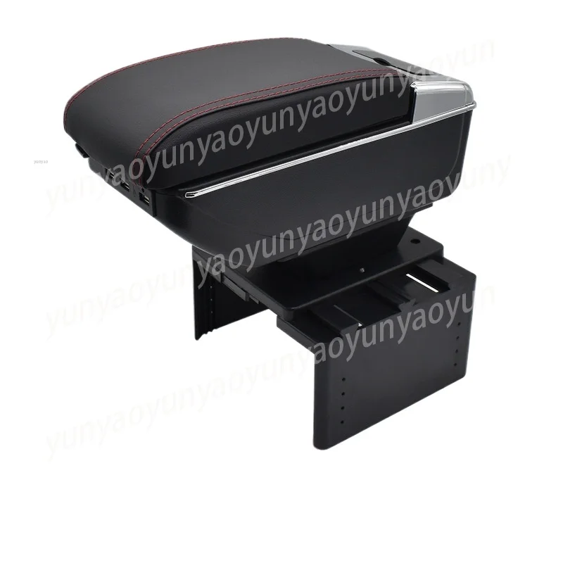 ​Universal Car Armrest Box with USB Charging - Double-Layer Aftermarket Modification Center Console Organizer for All Vehicles​