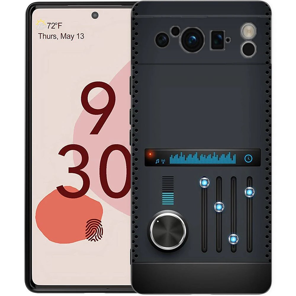 Vintage Cassette Tape Retro Style Phone Case For Google Pixel 8 A 7 6 Pro 6A 5G Black Soft Shockproof Back Cover Silicone Shell