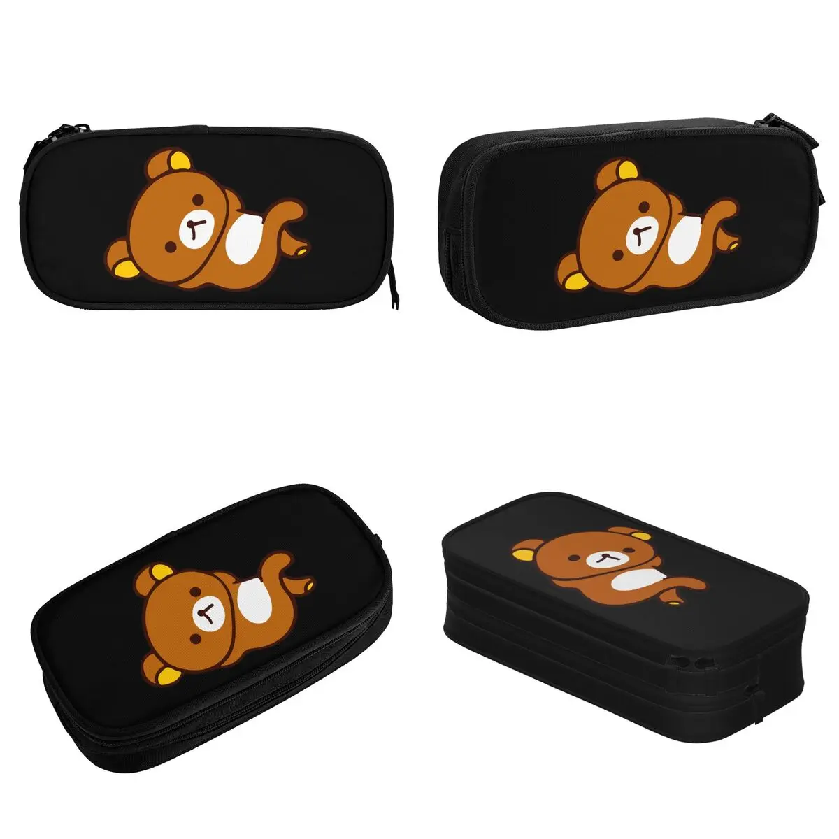 Модный пенал Rilakkuma Relax с героями мультфильмов, пеналы, держатель для ручек, детские сумки большой емкости, школьные принадлежности, канцелярские принадлежности на молнии