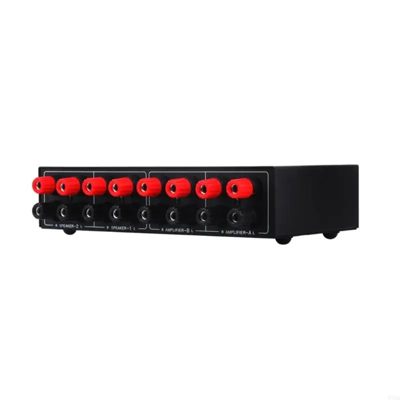 77HA STEREO AMPEIO AMP AMPPLIFIER / SPEAKER SELECTOR SLOP ، 2 في 2 Out Switcher قارن 2 أمبير أو مكبر الصوت