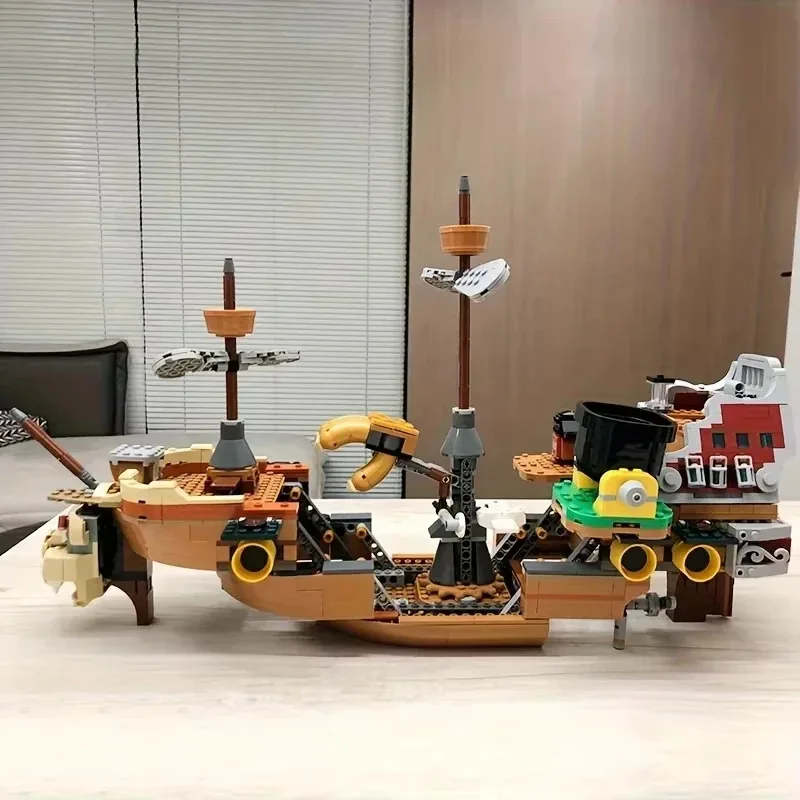 

airship building block ship model creative game pirate ship brick children's toy birthday Christmas gift