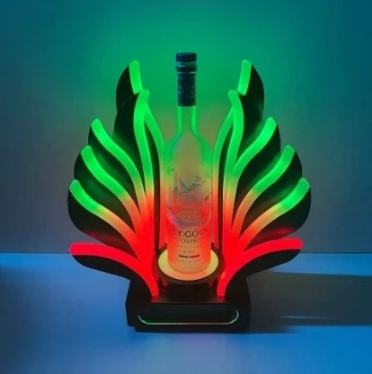 Colorful Acrylic LED Bottle Presenter Glorifier Display VIP LED champagne Bottle Stand Holder for Night Club bar