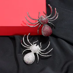 CINDY XIANG Rhinestone Large Spider Brooches For Women Halloween Fashion Jewelry 2 Colors Available
