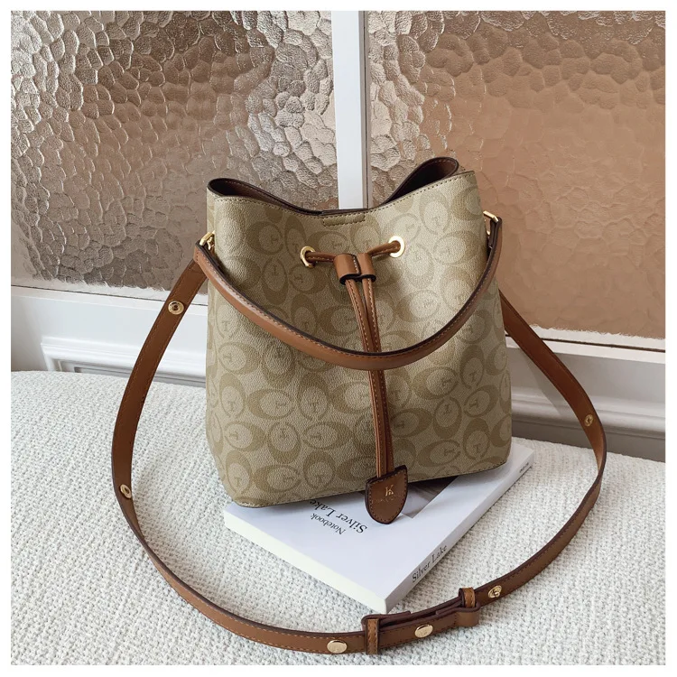 

​​2025 Retro Bucket Bag with Drawstring, Mini Top Handle Purse, Vintage Shoulder Crossbody Bag​​