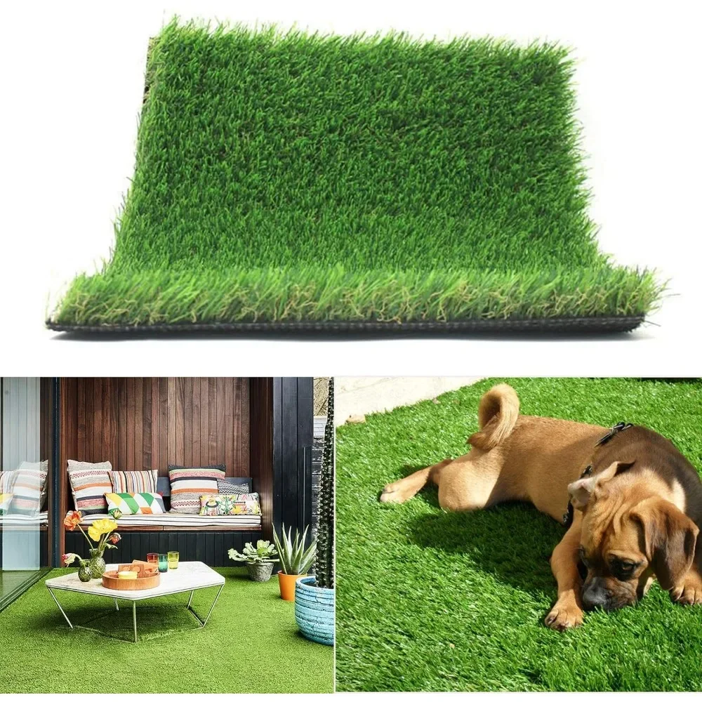 

Realistic Thick Artificial Grass Turf 5FTX10FT(50 Square FT) - Indoor Outdoor Garden Lawn Landscape Synthetic Grass Mat