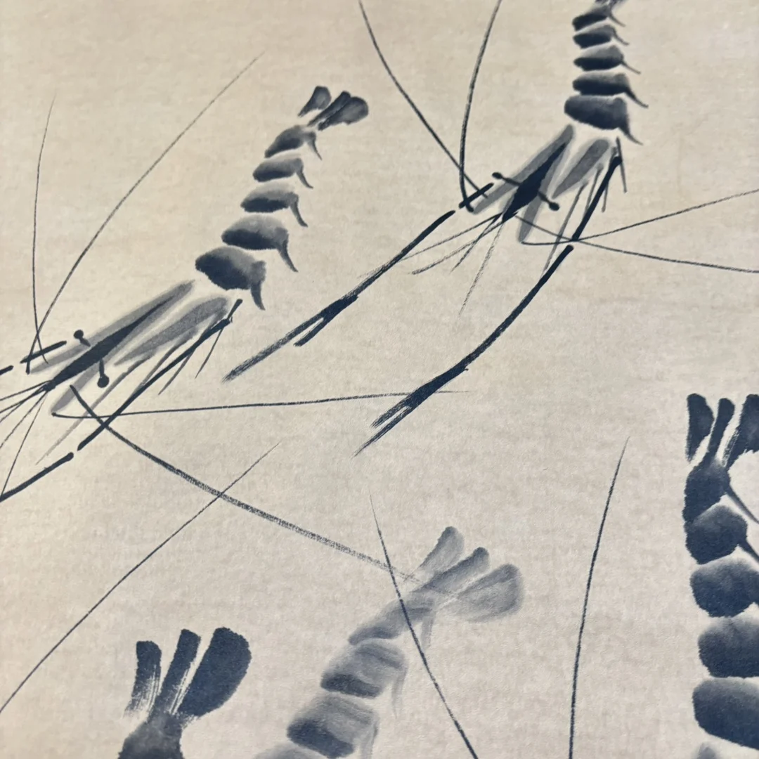 China Xuan paper nave living room shrimp picture wall decoration scroll painting gift