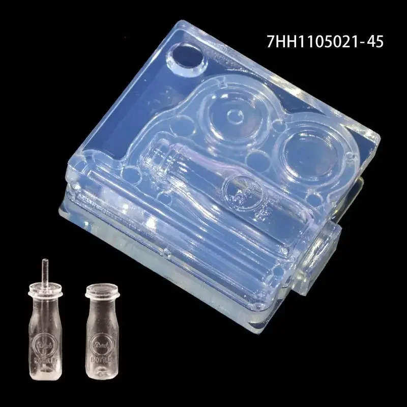 Handmade Mini Hollow Milk Bottles Cup Straw Silicone Resin Molds Craft Tools