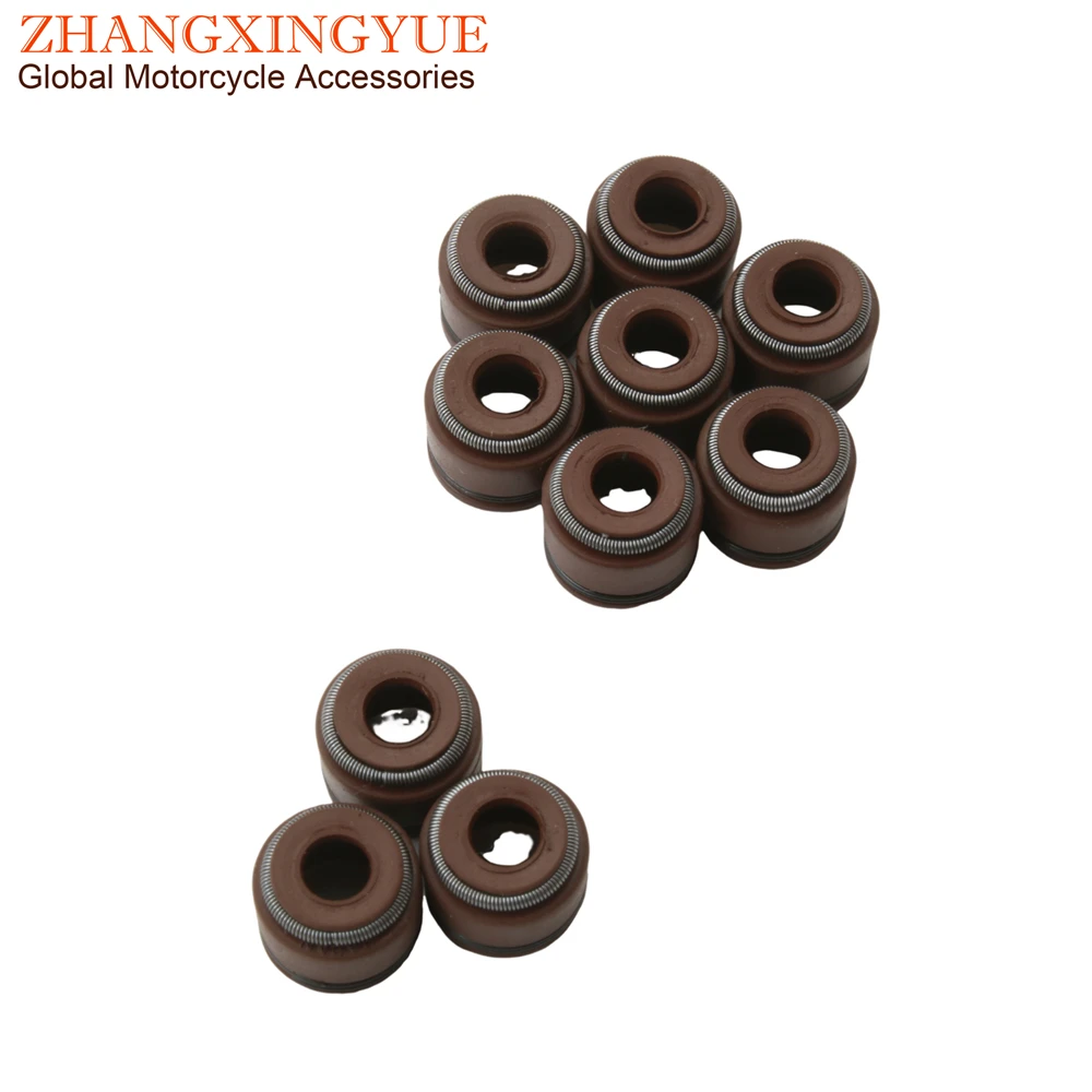 10pc Valve Oil Seal For Sym Euro MX DD 125 FNX125i Fiddle II III 4 50 125 200 GTS125 GTS250 GTS 300 12209-H6B-900