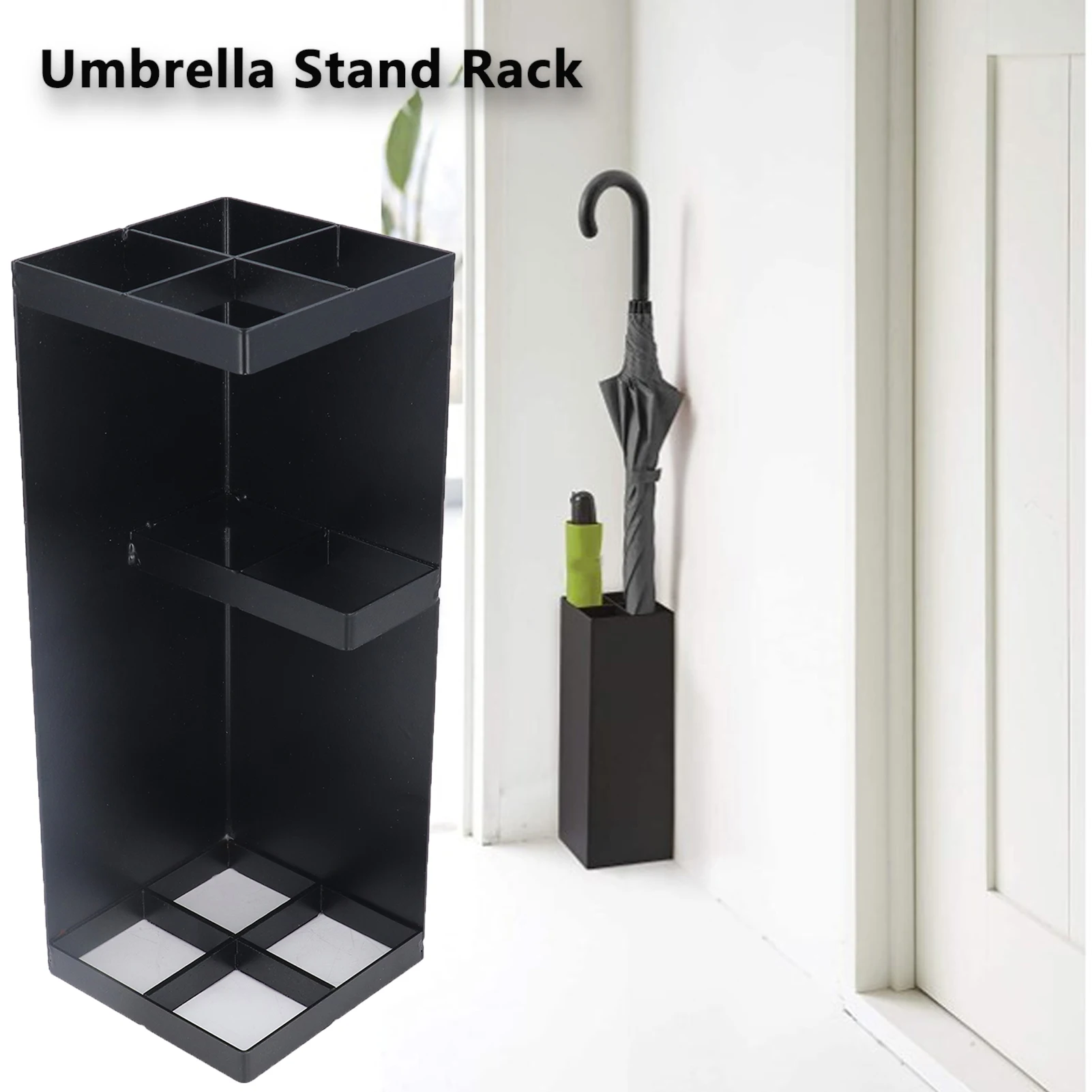 

Umbrella Stand Rack Solid Color Umbrella Draining Can Storage Holder Shelf For Home Hallway Entryway Office 4 Holes Holder