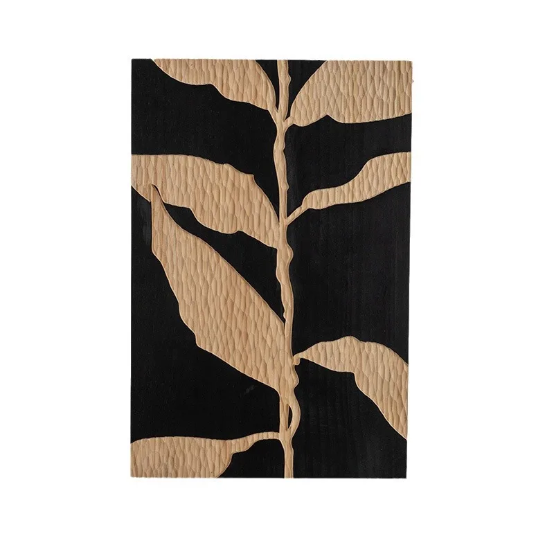 

American retro old solid wood wall decoration relief wall hanging small apartment living room home entrance