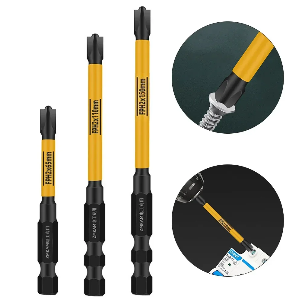 FPH2 Electrician Special Screwdriver Bits Set Magnetic Electric Impact Drill Nut Driver For Circuit Breaker 65 110 150mm tool