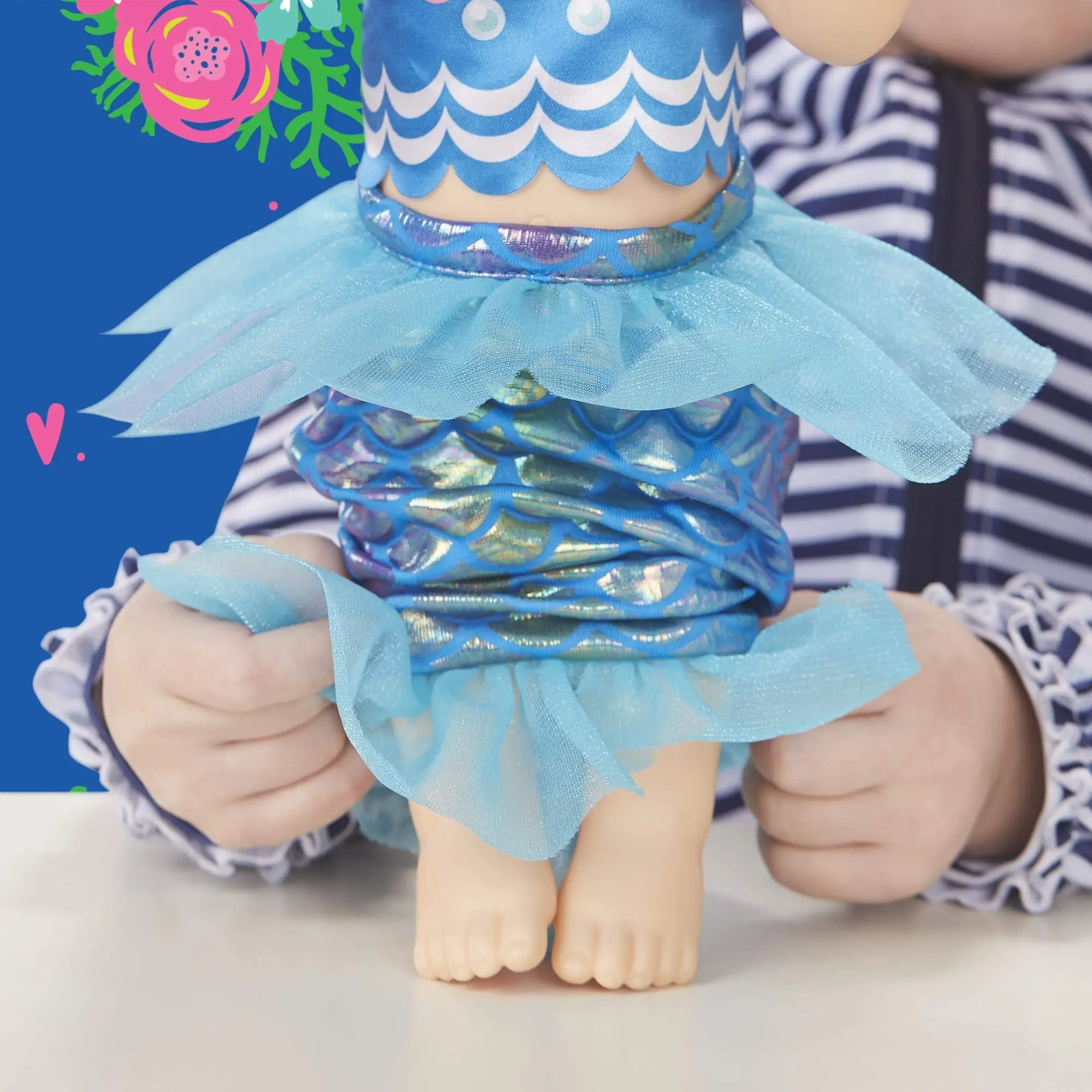 Baby Alive Shimmer 'N Splash 인어 아기 인형 물에서 마시고 노는 재미있는 인형 소녀 놀이 집 인형 장난감 선물