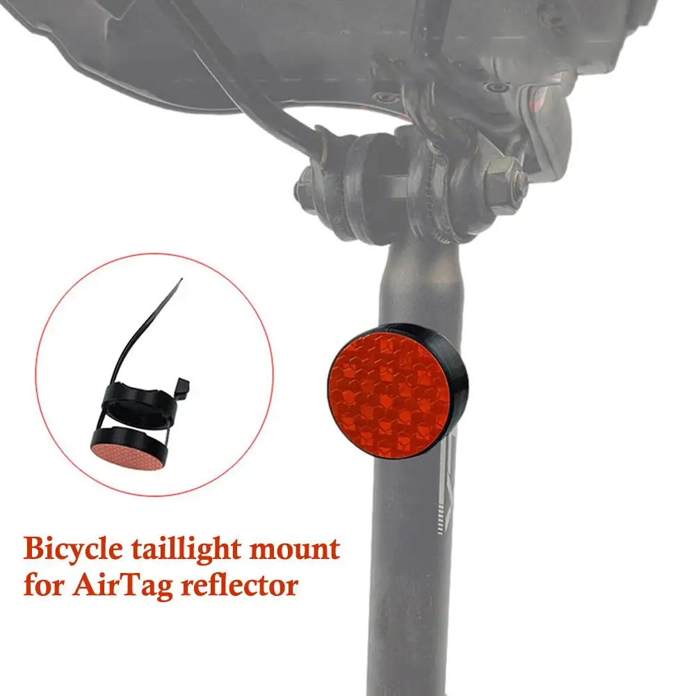 Bike Mount For AirTag Reflective Plate Anti-Theft Hidden Bracket Mountain Bike Accessories Bicycle Night For AirTag Reflect Y1Z8