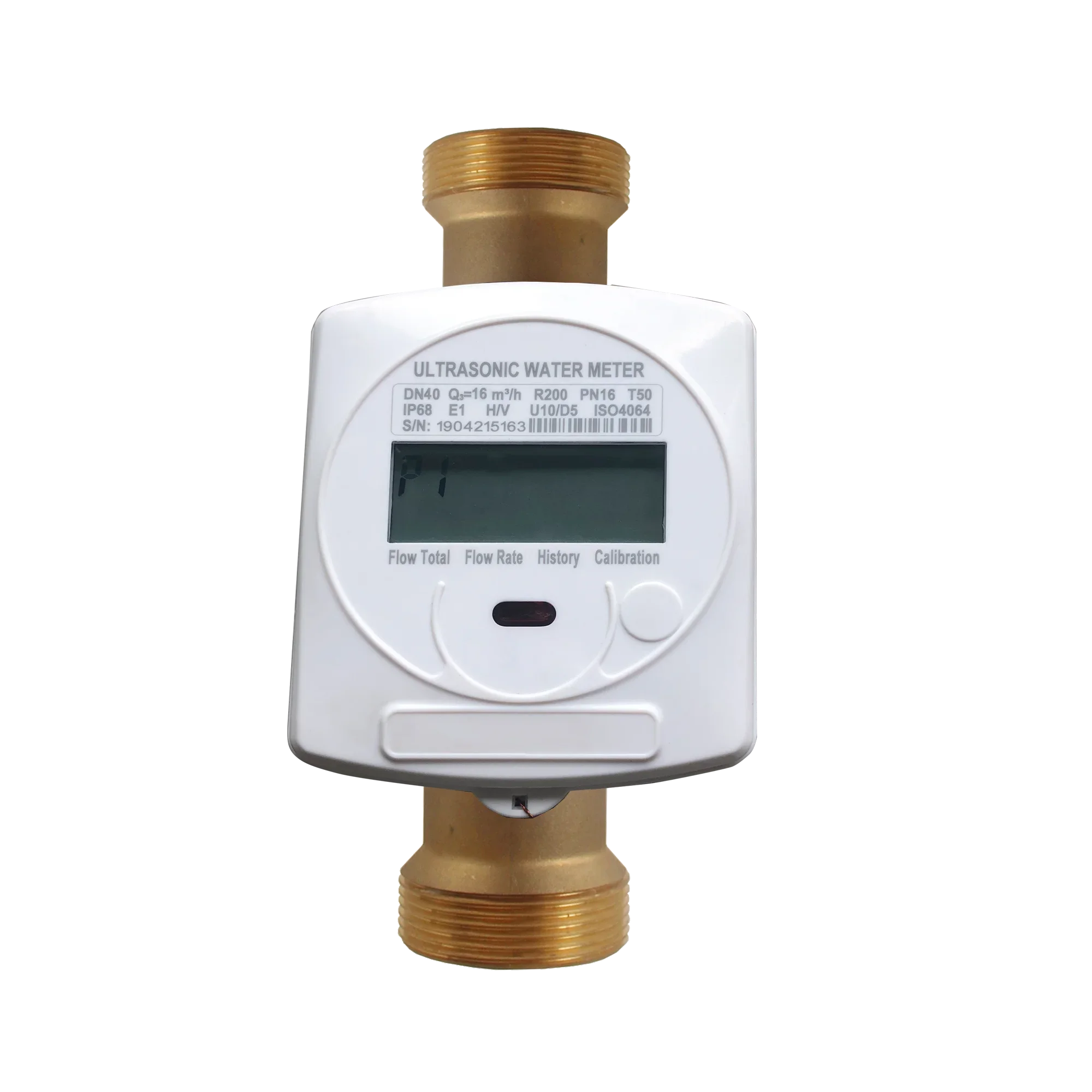 High-accuracy15~40mm RS485 Modbus/ LoRa Class B Brass Smart Residential Ultrasonic Water Meter