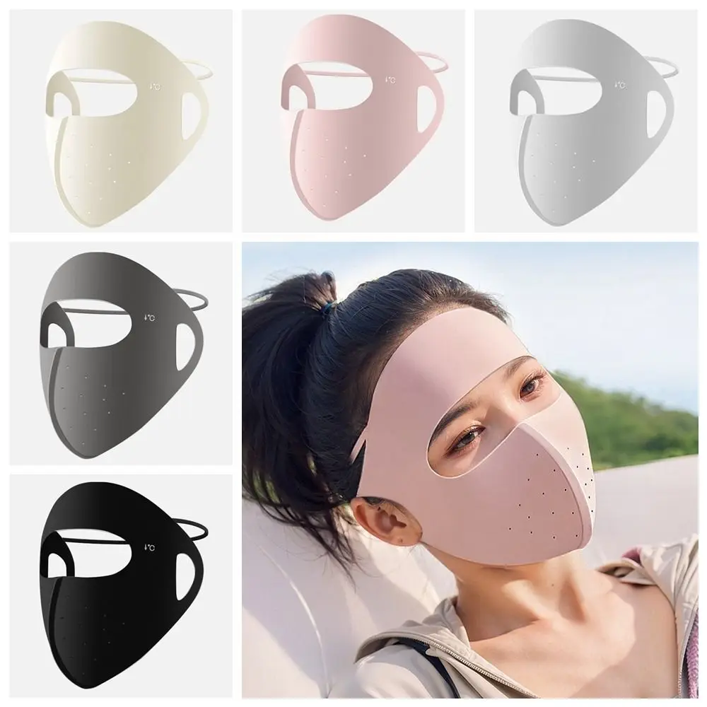 Sunscreen Face Scarf Ice Silk Mask Face Mask Summer Sunscreen Mask Sunscreen Veil UV Protection Face Gini Mask Cycling