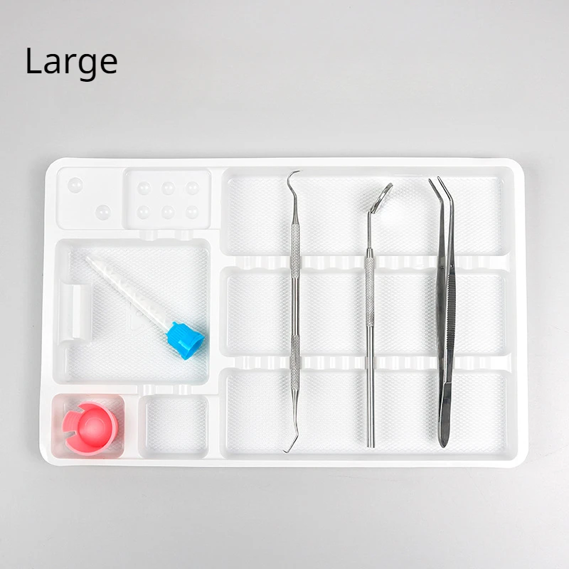 10pcs Dental Disposable Instrument Box Oral Package Mouth Mirror Tweeze Probe Instrument Plastic Dentist Tray Tool 2 Size Choose