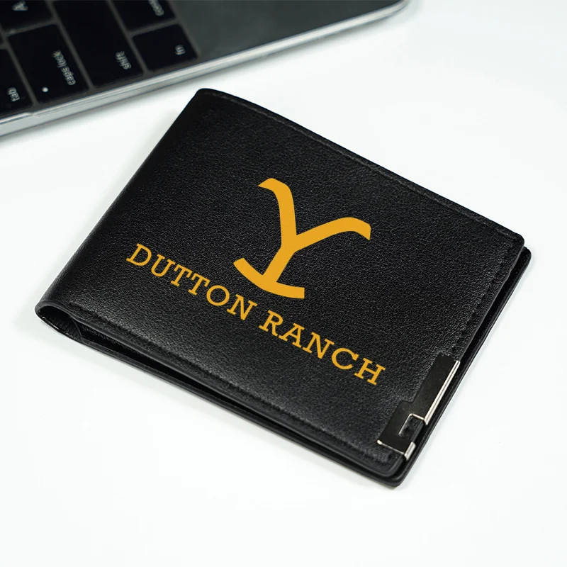DUTTON RANCH Premium PU lederen portemonnee Minimalistisch ontwerp voor heren Slank lichtgewicht duurzaam dagelijks zakelijk accessoire